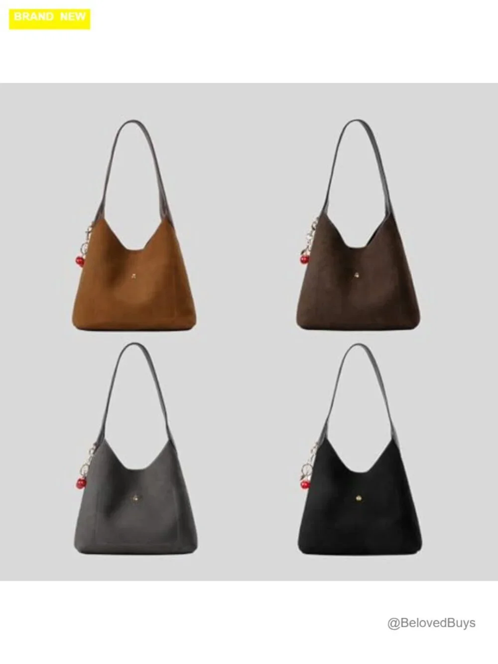 Slouchy Hobo Bag Faux Suede Shoulder Bag Tote Handbag